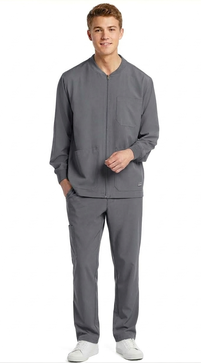 uniforme hombre gris medio