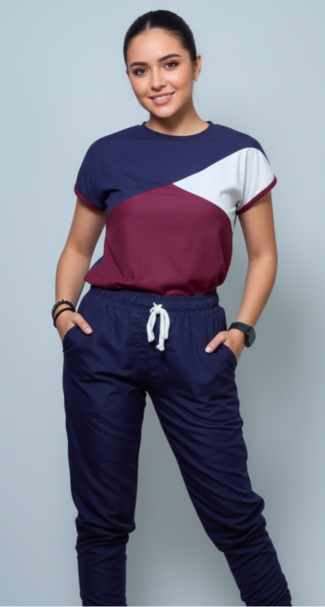 Conjunto uniforme M32 antifluido  mujer tricolor Colombia