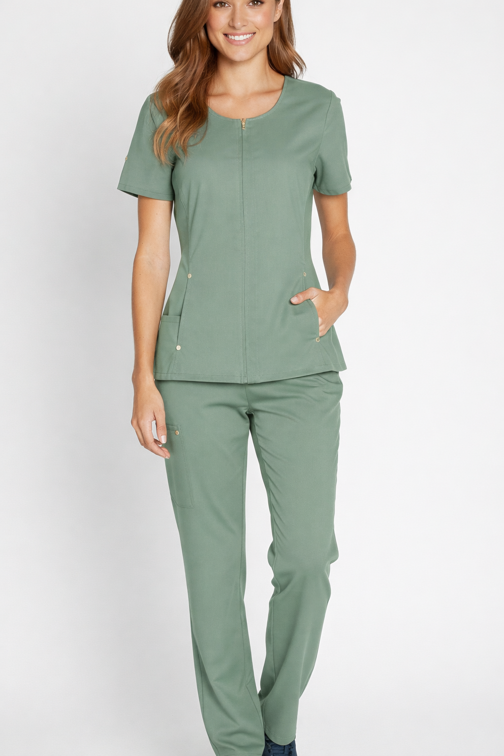 Conjunto mujer color verde salvia en Colombia