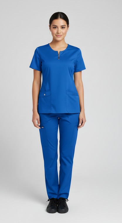 Conjunto uniforme M09 antifluido  mujer azul rey Colombia