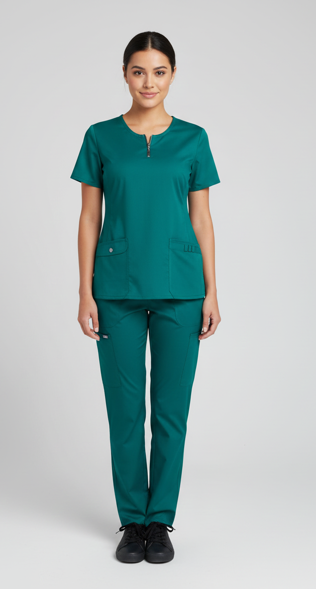 Conjunto uniforme M09 antifluido  mujer verde jade Colombia