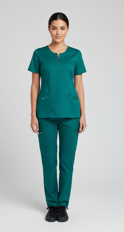 Conjunto uniforme M09 antifluido  mujer verde jade Colombia