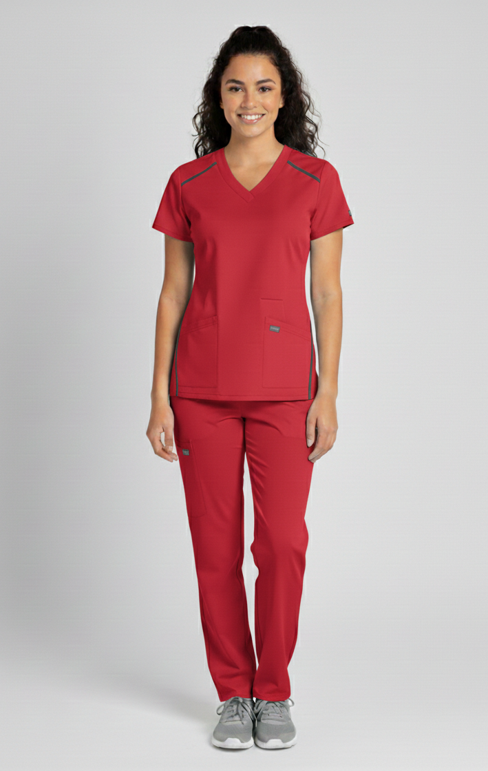 Conjunto uniforme M21 antifluido  mujer rojo Colombia