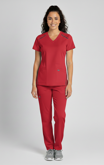 Conjunto uniforme M21 antifluido  mujer rojo Colombia