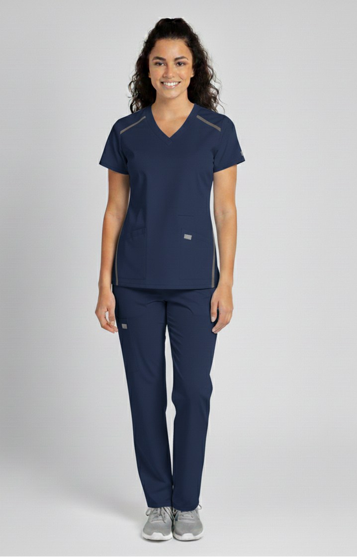 Conjunto uniforme M21 antifluido  mujer azul oscuro Colombia