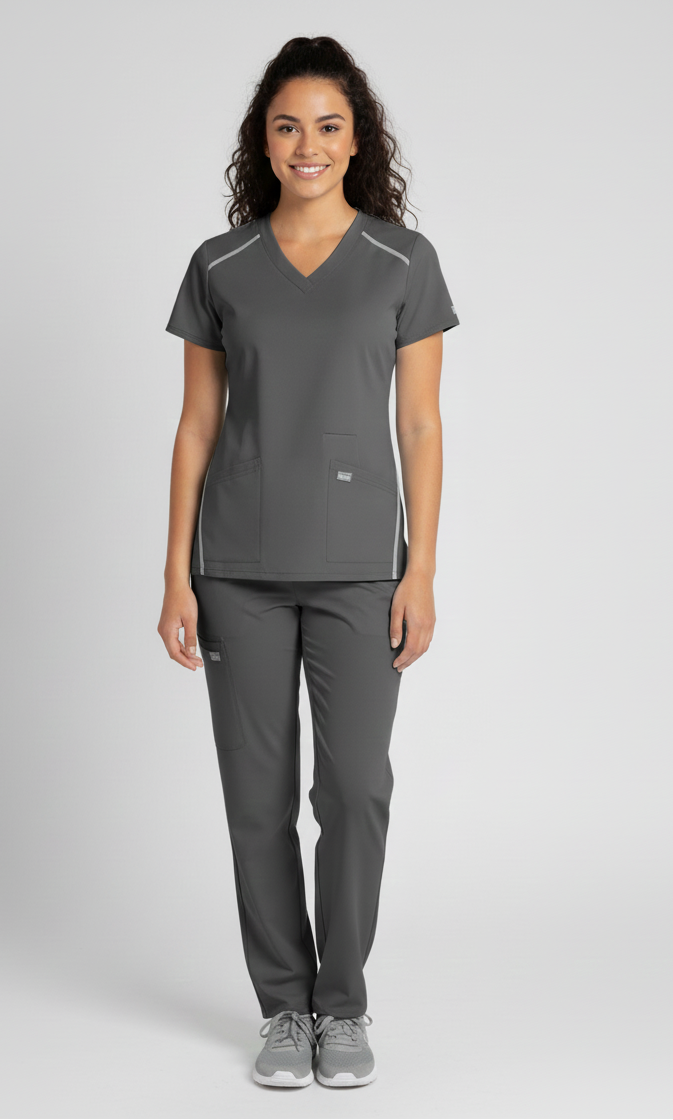 Conjunto uniforme M21 antifluido  mujer gris Colombia