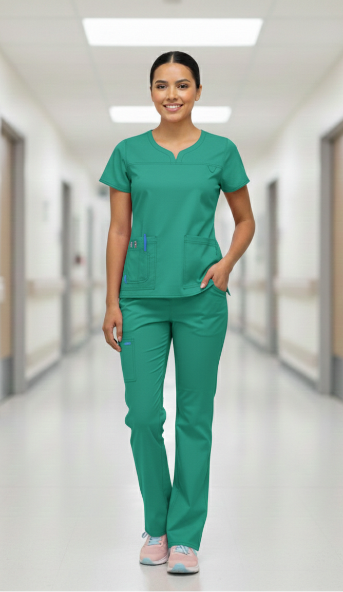 Conjunto uniforme M28 antifluido  mujer verde jade Colombia