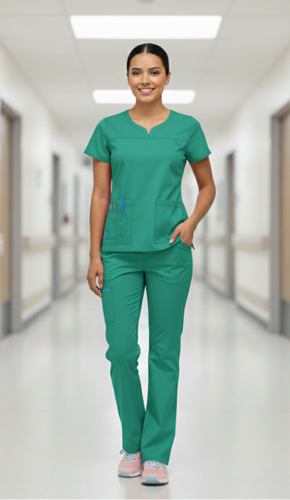 Conjunto uniforme M28 antifluido  mujer verde jade Colombia