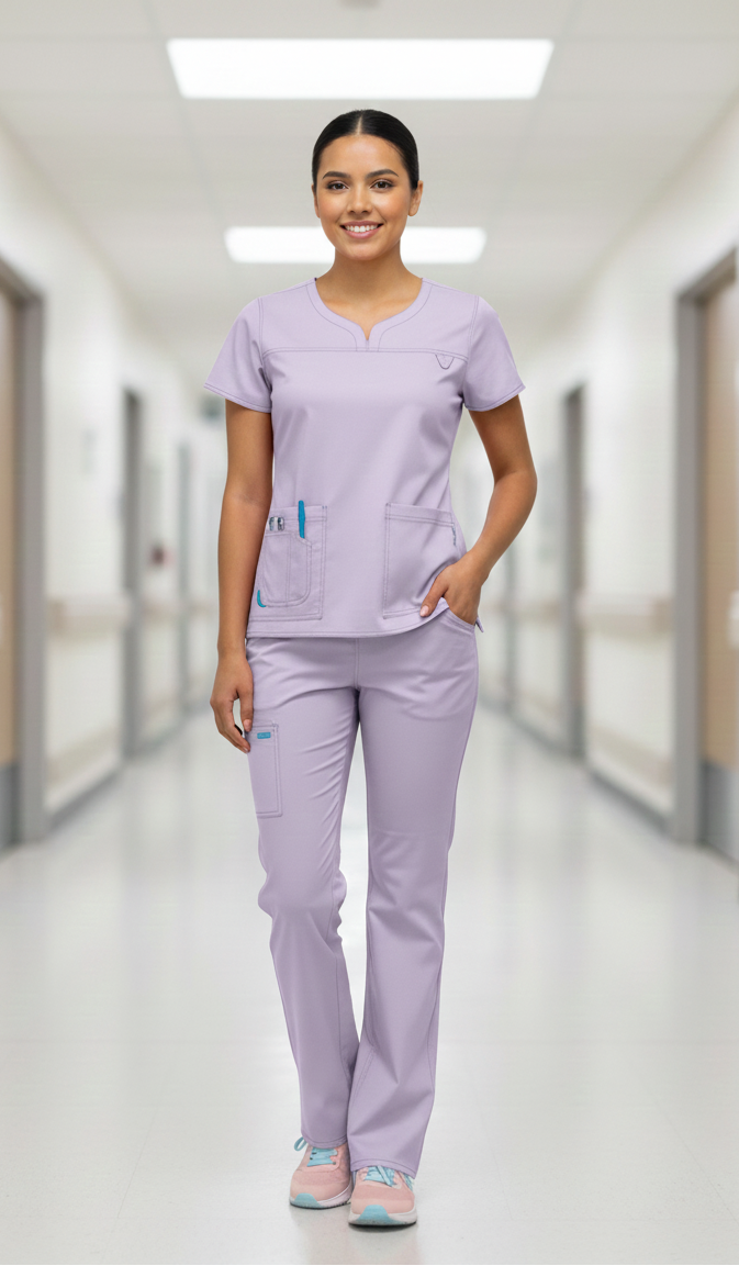 Conjunto uniforme M28 antifluido  mujer lila Colombia