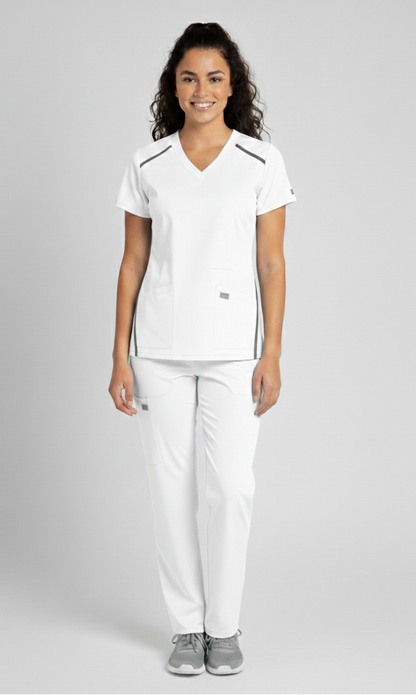 Conjunto uniforme M21 antifluido  mujer blanco Colombia