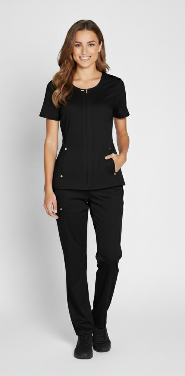 Conjunto uniforme D03 antifluido  mujer negro Colombia