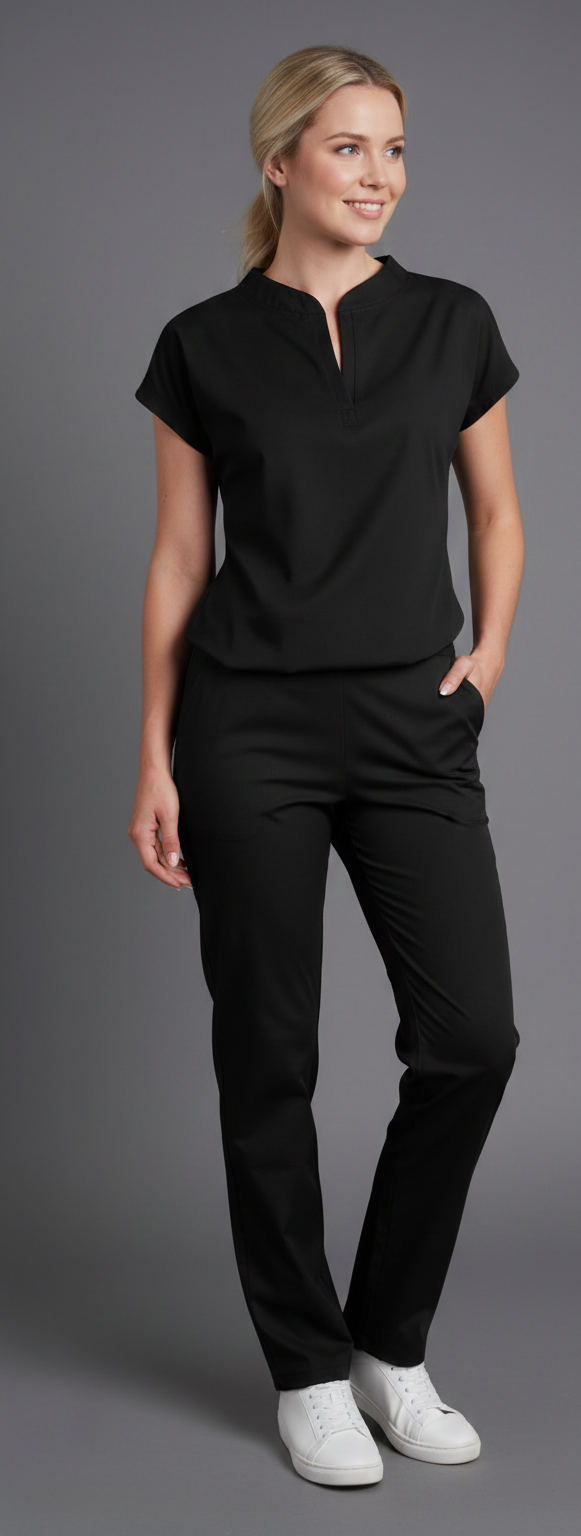 Conjunto uniforme D08 antifluido  mujer negro Colombia