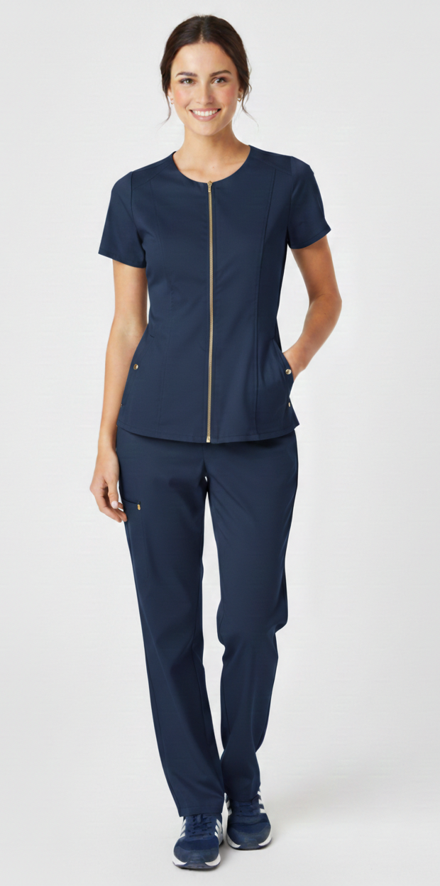 Uniforme Amapola antifluido  mujer  azul oscuro Colombia