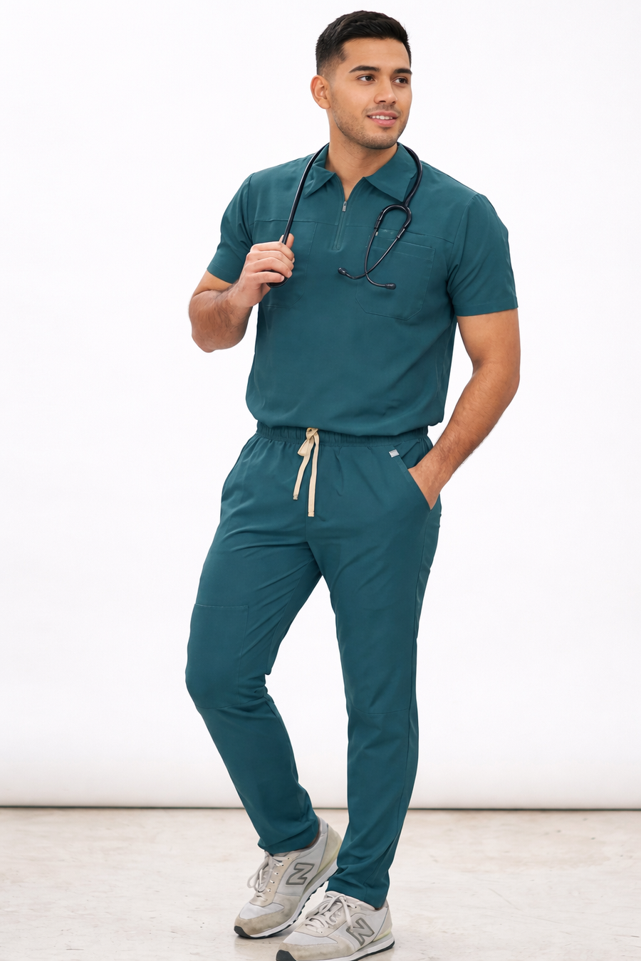 Uniforme Nogal  tipo Polo color petróleo Colombia