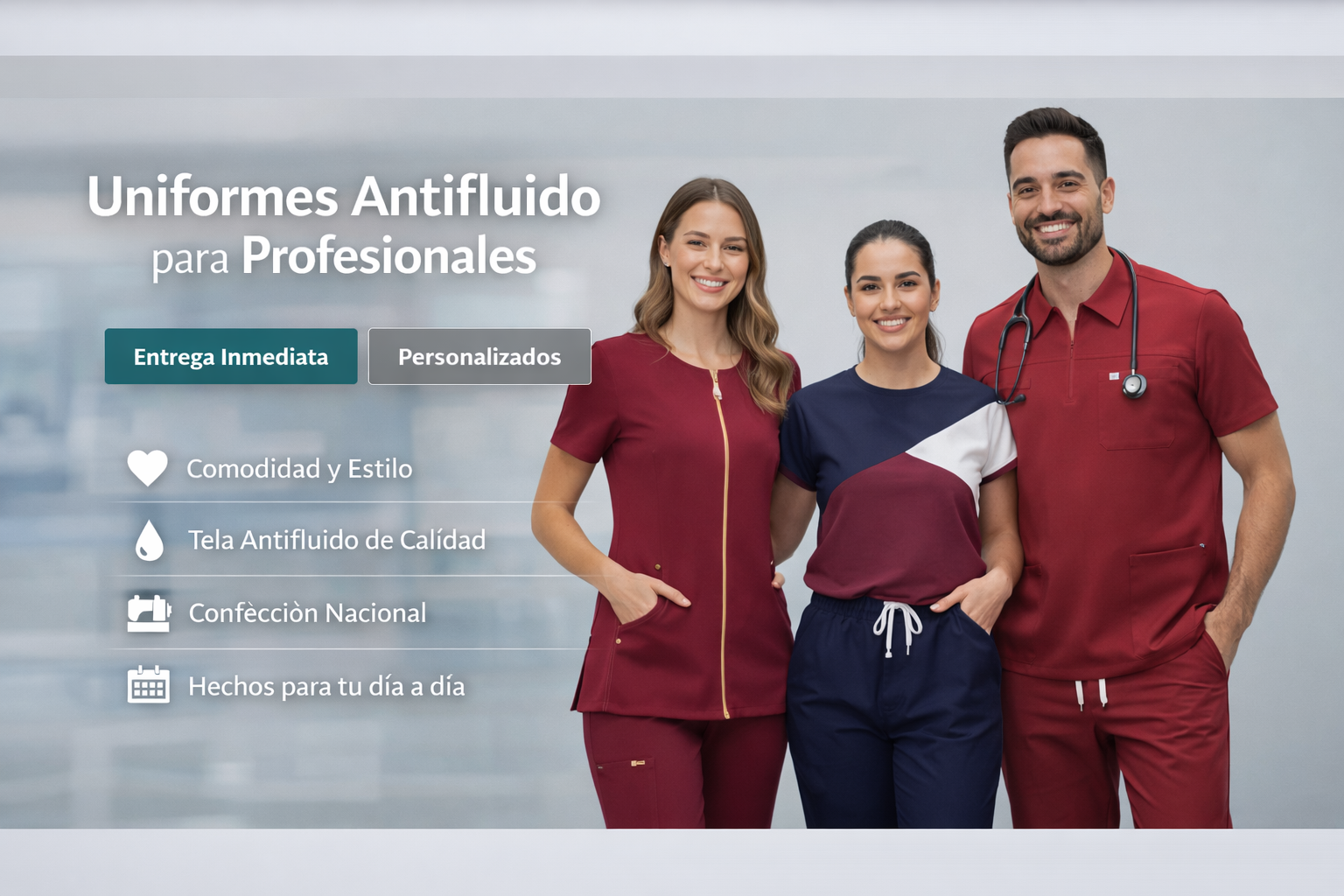 Uniformes antifluido para profesionales