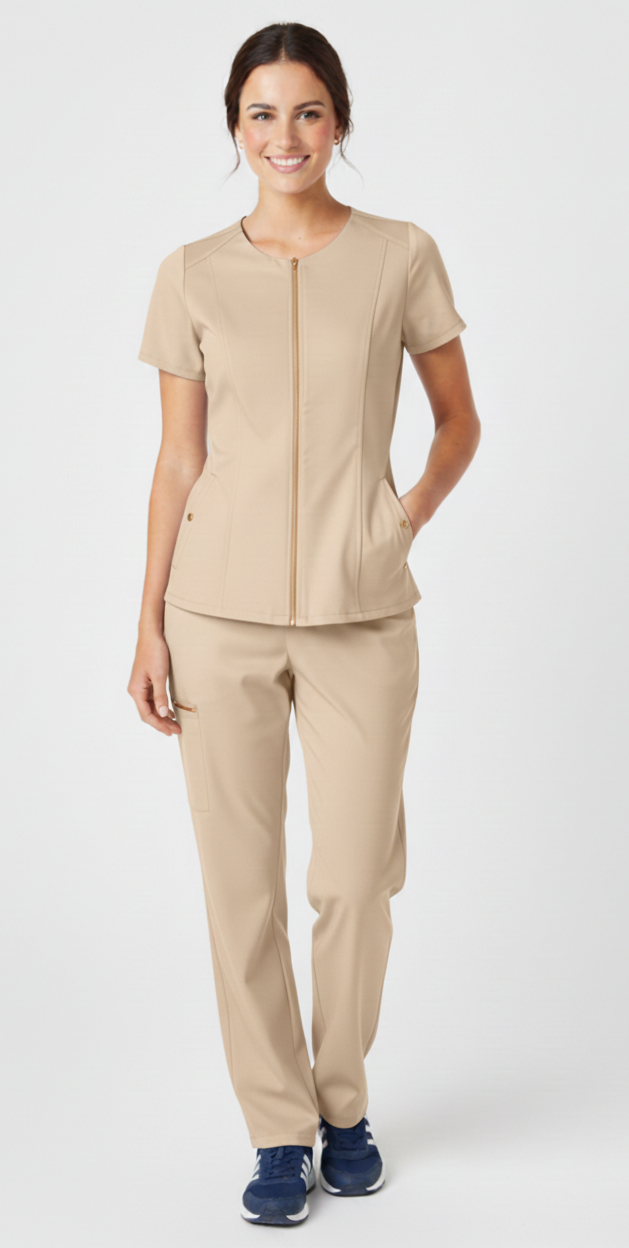 Conjunto uniforme D06 antifluido  mujer beige Colombia
