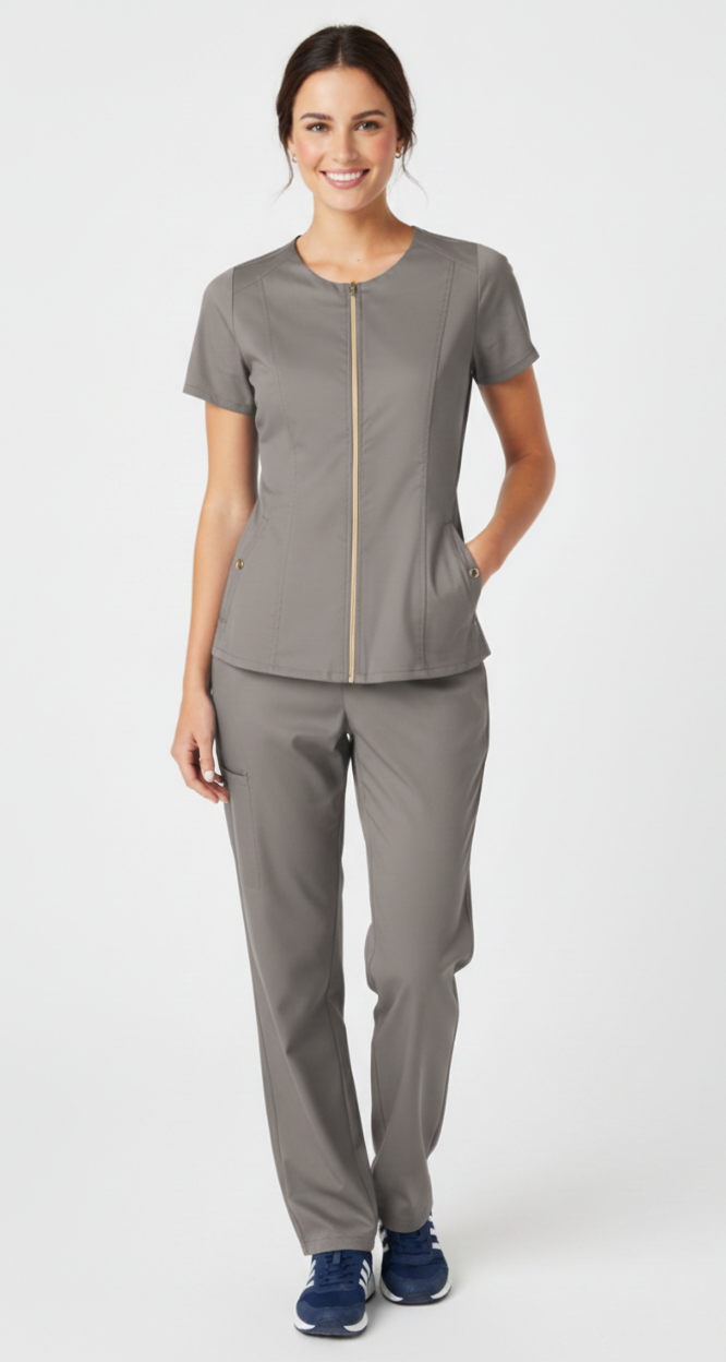 Conjunto uniforme D06 antifluido  mujer gris Colombia