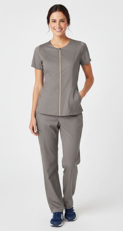 Conjunto uniforme D06 antifluido  mujer gris Colombia