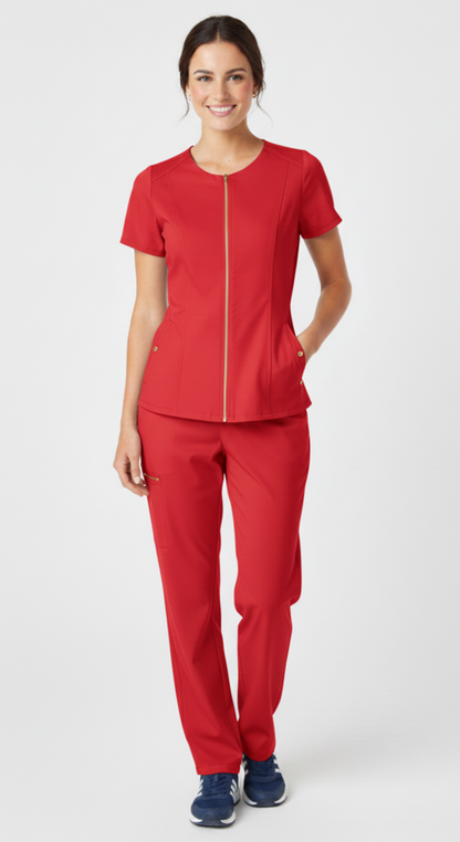 Conjunto uniforme D06 antifluido  mujer rojo Colombia