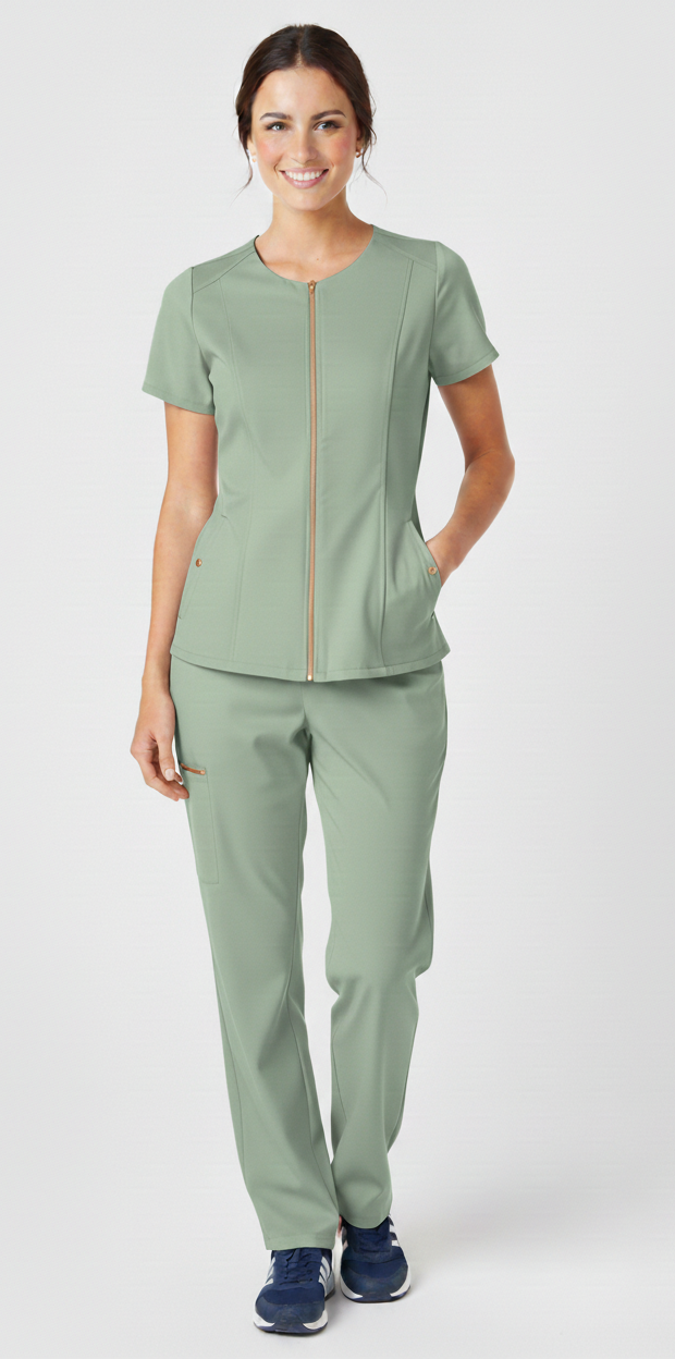 Conjunto uniforme D06 antifluido  mujer verde salvia Colombia